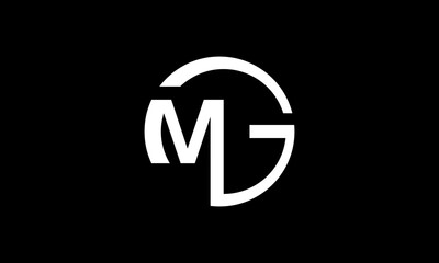 initial MG logo design template - obrazy, fototapety, plakaty