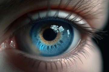 Fototapeta na wymiar eye of the world very high quality super realistic eye generative AI
