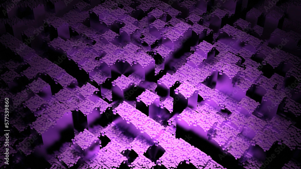 Aufkleber background with moving stream of 3d squares. design. surfaces with moving sliding squares. abstract 