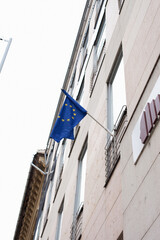 European Union flag on the government building