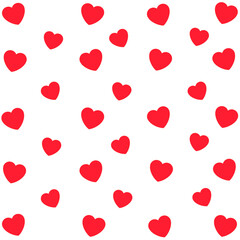 Hearts seamless pattern. Repeating love background. Repeated scattered hearts for design prints.