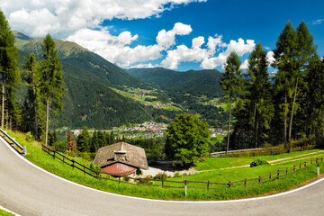 Valley in South Tyrol, Dolomites, Italy - obrazy, fototapety, plakaty