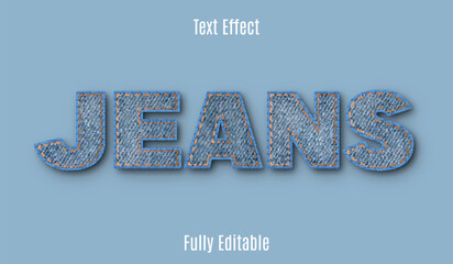 Jeans text effect fully editable