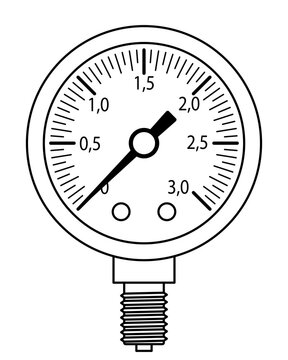 recommend clip art: Pressure gauge contour illustration