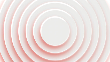 Pink and green background. Motion. Larger and smaller bright circles embedded in each other in the animation expand and back apart.