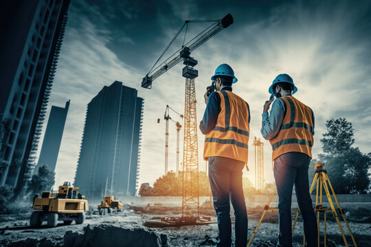 Contruction Workers Engineers (AI Generated)