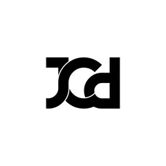 Obraz premium jcd lettering initial monogram logo design