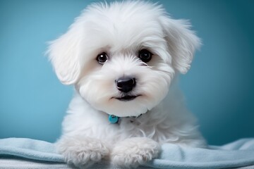 maltese puppy portrait