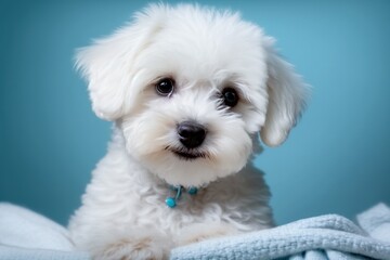 maltese puppy portrait
