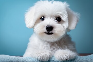maltese puppy portrait