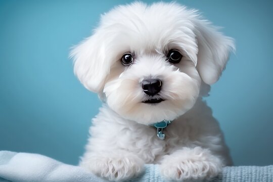 maltese puppy portrait