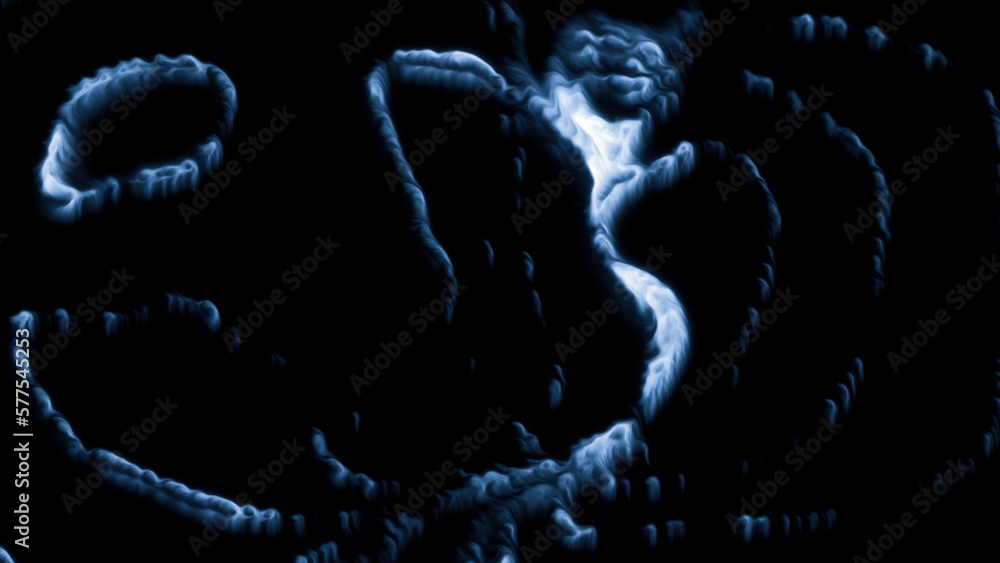 Poster dark background with backlight. motion. the bright glitter of the lines creates colored patterns in 
