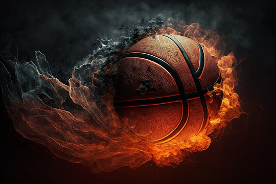 Bola de basquete flamejante imagem vetorial de mhatzapa© 81208748