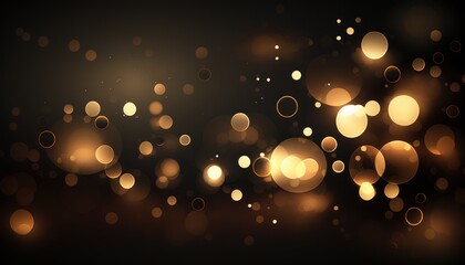 Abstract dark bokeh glamour background. Holiday concept celebration. Generative AI
