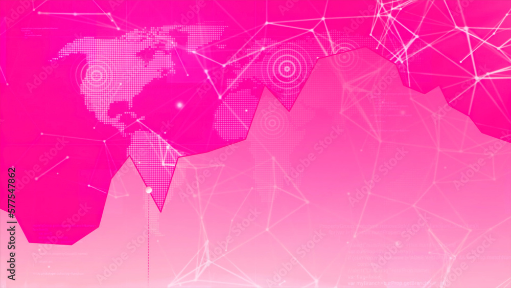 Poster pink and green graph. motion.cartoon animation with graphs with a white dot moving to the left.