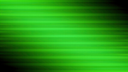 Obraz premium Parallel horizontal stripes of green color. Motion. Blurred colorful flowing lines on a dark background.