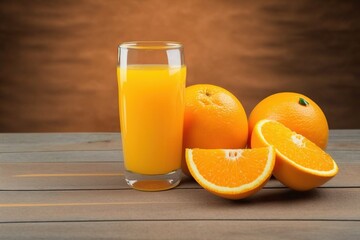 Glass of orange juice isolated