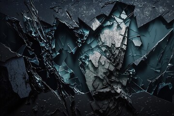 Abstract cracked concrete wall background, wallpaper created with Generative AI