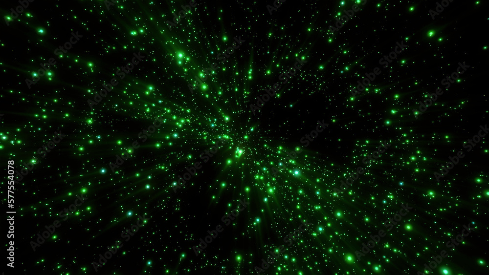 Poster glitter particles abstract background. motion. flickering particles with bokeh effect looking like n