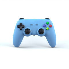 video game controller isolated on white baclground, 3d rendering, Generative AI