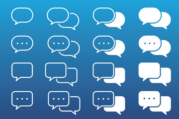 会話の吹き出しアイコン　グラデーション