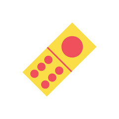 Domino Card Icon Vector Template