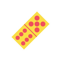 Domino Card Icon Vector Template