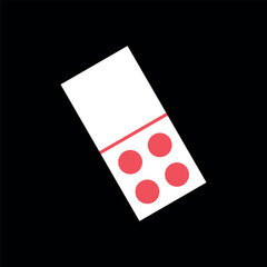 Domino Card Icon Vector Template