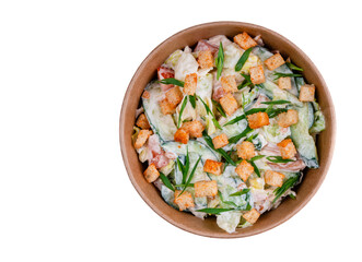 Salad s for online restaurant menu on white background