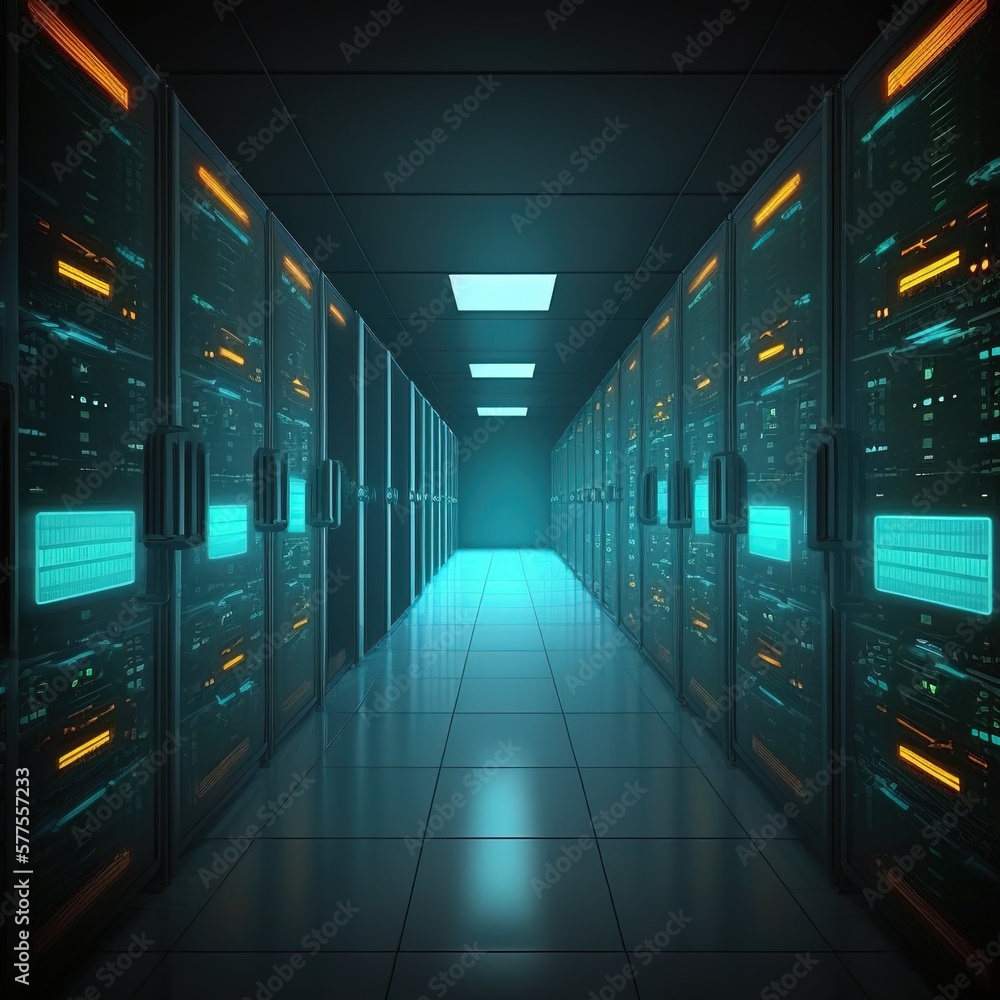Poster supercomputers with cloud storage, generative ai