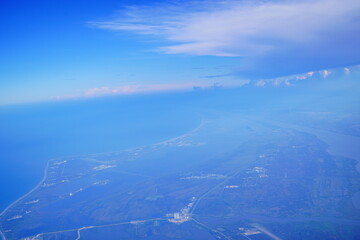 Aerial view of Tampa, st petersburg and clearwater in Florida, USA	