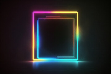Neon Frame background, vaporwave style