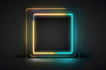Neon Frame background, vaporwave style