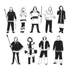 Eskimo silhouettes for various purposes © Riefky