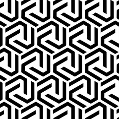 Vector seamless pattern. Modern stylish abstract texture. Repeating geometric shapes from striped elements