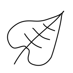outline leaf icon