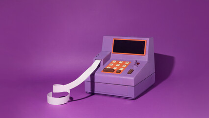 Cash register, purchase and payment concept