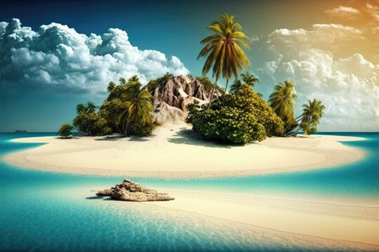 Island on sale palm tree