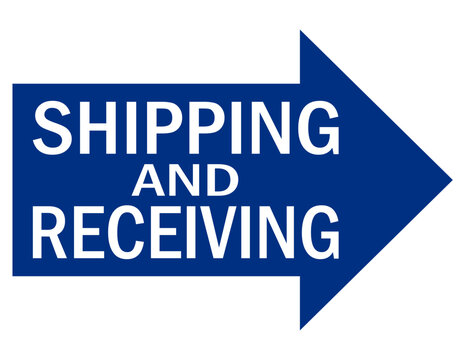 shipping and receiving in the right side - shipping and receiving sign label