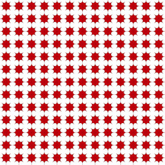 quadratische fläche gefüllt mit einer vielzahl von sternförmigen roten elementen