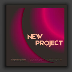 Modern creative artwork background for social media square post template with blurry soft light gradient. Gradient futuristic design for album, poster, post. Vector