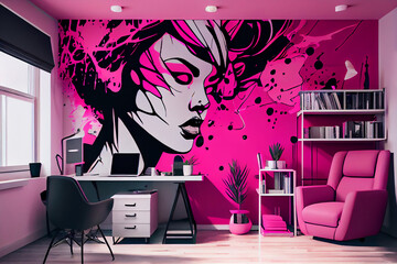 Find Your Creative Spark in This Pink Business Room Designed for Women