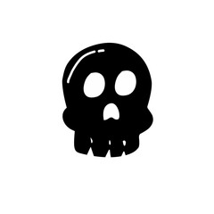 cute skull vector icon
