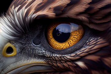 Eagle Eye Extreme Closeup Generative AI