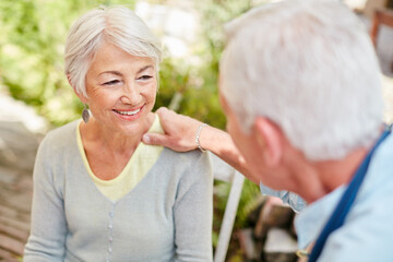 His support means more than hell ever know. Shot of a happy senior couple outdoors.