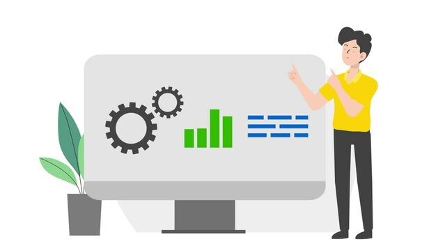 Man with analysis management