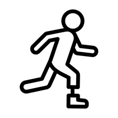 paralympic line icon illustration vector graphic