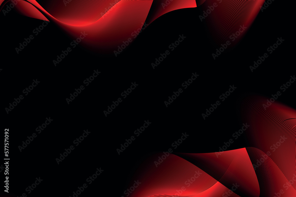 Poster red and black wave abstract background, suitable for landing page and computer desktop background. 3