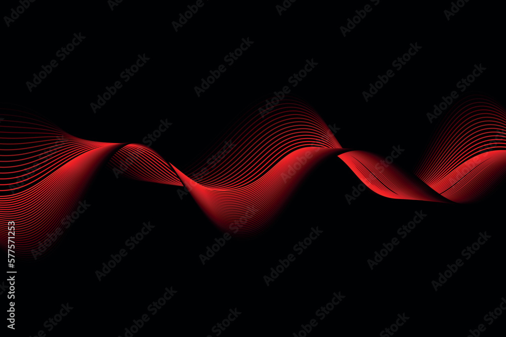 Poster red and black wave abstract background, suitable for landing page and computer desktop background. l