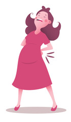 Pregnant woman with back pain
